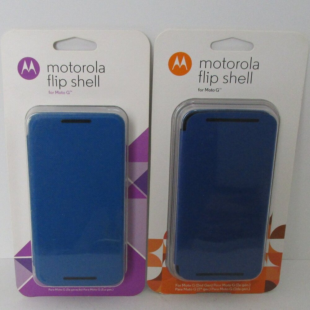 pair of new Motorola Flip Shell cases